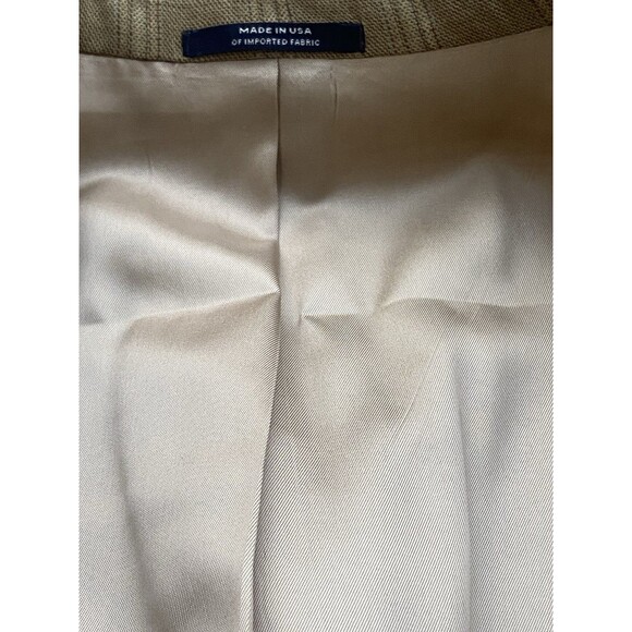 Hart Schaffner Marx Blazer Mens 42R Tan Plaid Wool Sport Coat Jacket Lord & Tay - Picture 7 of 12